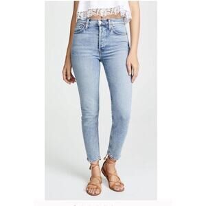 Re/Done 90’s High Rise Ankle Crop Size 27 Slim Fit 26 Inch Inseam Button Fly